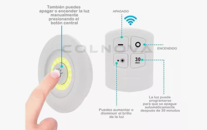 Miniatura 2 de Luz Led X 3 Lámpara Adhesiva
